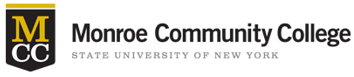 MCC shield logo with text: Monroe Community College, State University of New York